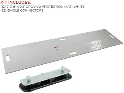 12 Pack 2' x 8' White Ground Protection Mats - Image 4