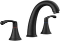 FORIOUS Bathroom Sink Faucet 3 Hole Widespread 8 Inch 2 Handle Matte Black by FORIOUS