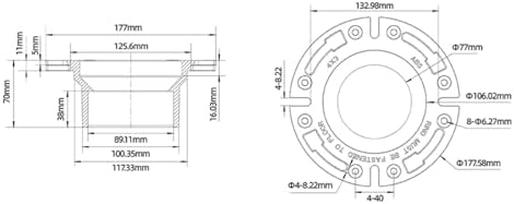SEAFLO Universal Replacement RV Toilet 3" Floor Flange White - Image 4