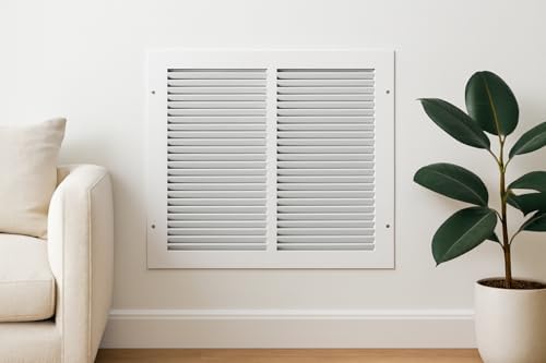 14 x 14 Inch Return Air Vent Cover, Solid Steel HVAC Grille - Image 2