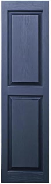 Homeside Raised Panel Vinyl Shutter 1 Pair 14-1/2in. x 71in. 049 Royal - Image 3