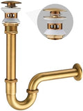 Bathroom Sink Stopper P-Trap Complete Set, Adjustable 1-1/4 Bottle Trap Sink by DROPINKITCHENSINK