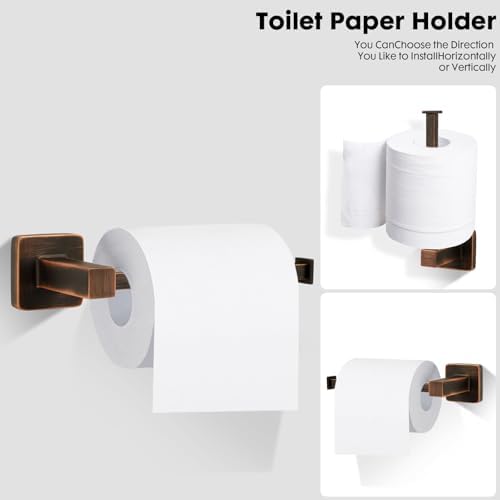 4 Pieces Oil Rubbed Bronze Bathroom Hardware Accessories, Include Hand Towel - Image 2