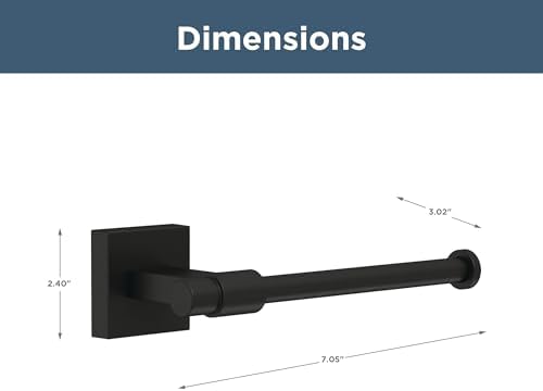Delta Single Post Toilet Paper Holder | Matte Black | Wall Mount | Maxted - Image 4
