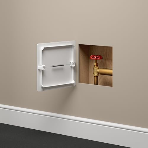 8" x 8" Spring Loaded White Plastic Access Panel - Image 4