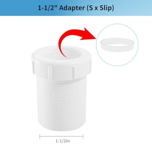 LESSO P Trap PVC 1.5 Inch, 1-/2" Pipe RV Drain Bathroom Kitchen Sink - Image 5