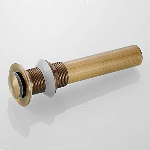 Flybath Sink Drain Without Overflow Small Pop Up Antique Brushed Brass - Image 3