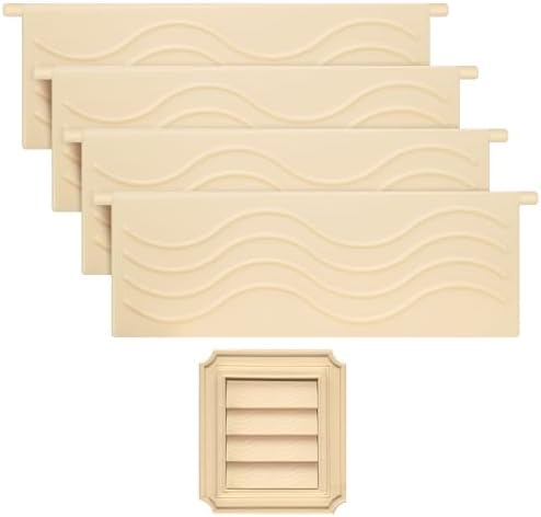 4-Pack White Dryer Vent Cover Replacement, Exterior Exhaust Vent Flaps by AdventureBuiltHomePerfected