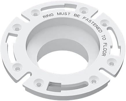 SEAFLO Universal Replacement RV Toilet 3" Floor Flange White by SEAFLO