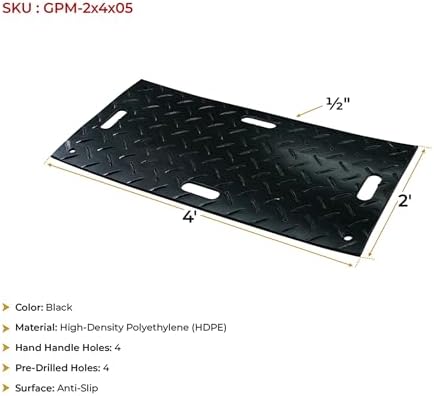 Mytee Products 2' x 4' Ground Protection Mats Kit w/ 10 Pcs Single Connectors - Image 4