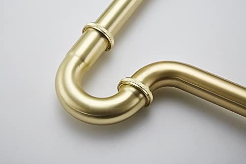Bathroom Basin Sink U Shape Trap, Brass Core Adjustable Height 1-1/4 Bottle - Image 5
