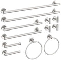 12 Pcs Brushed Nickel Bathroom Hardware Accessories Set by HOMEMYSTIQUE