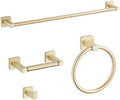 Brusehd Light Gold Bathroom Hardware Set 4 Pieces, Bathroom Accessories Set by bluebyrne