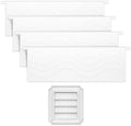4-Pack White Dryer Vent Cover Replacement, Exterior Exhaust Vent Flaps by AdventureBuiltHomePerfected