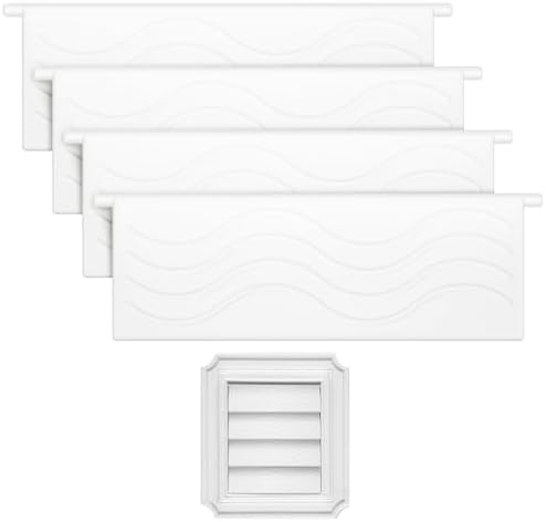4-Pack White Dryer Vent Cover Replacement, Exterior Exhaust Vent Flaps by AdventureBuiltHomePerfected