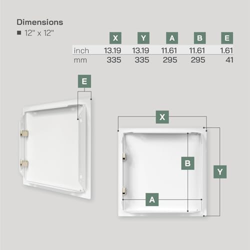 Vent Systems 12'' x 12'' Inch White Metal Access Panel - Image 2