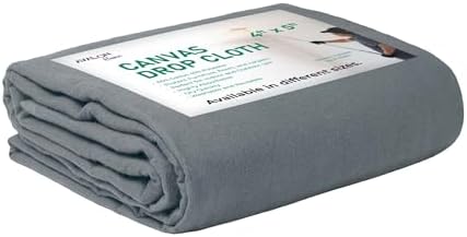 Canvas Drop Cloth for Painting 4x5 feet Pack of 1-8oz Painters Drop Cloths for by Unknown