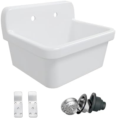 Eridanus 24" Utility Sink, Wall Mount Farmhouse Laundry Sinks by ERIDANUS