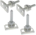 2 Sets Toilet Seat Screw Kit Rectangular Toilet Seat Hinge Bolt Screw Toilet by LUORNG
