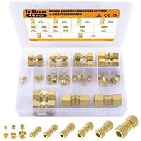 46pcs Brass Compression Tube Pipe Fittings Assortment Kit, 1/8" 3/16" 1/4" - Image 7