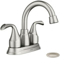 Moen Idora Spot Resist Brushed Nickel Two-Handle Centerset Bathroom Sink Faucet by Unknown