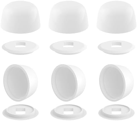 SDTC Tech 6 Packs Universal Toilet Bolt Caps, 0.83 Inch Height by SDTCTech