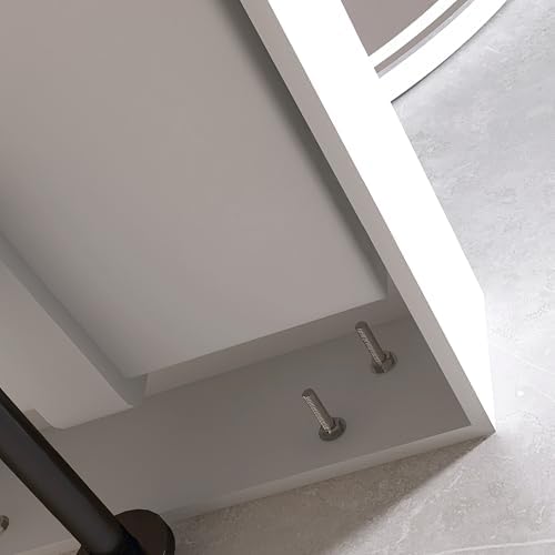 Small Vessel Sink, Stone Resin 19" x 19" Wall Mount Bathroom Sink - Image 5
