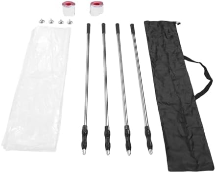 Denash Adjustable Extendable Dust Barrier Pole Kit Telescoping Rod - Image 4