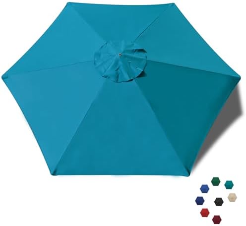 EliteShade USA 7.5FT Replacement Covers 6 Ribs Market Patio Umbrella Canopy by EliteShade