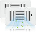 2 Pack 8x4 Inch FanGoFast Ceiling Register Wall Vent 3-Way Plastic Sidewall by FanGoFast