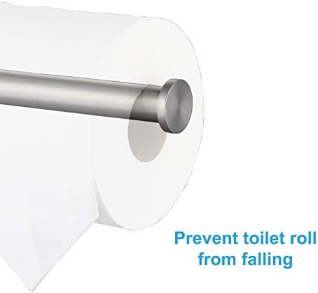 TASTOS Brushed Nickel Toilet Paper Holder SUS304 Stainless Steel, Modern Round - Image 6