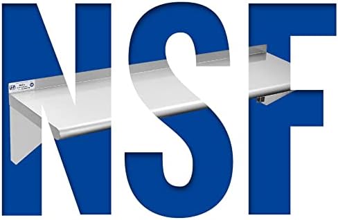 Hally Stainless Steel Shelf 12"x60" NSF Commercial Wall Mount Rack Shelving - Image 5