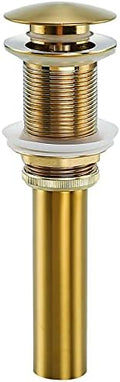 Bathroom Sink Drain Brushed Dark Gold Pop Up Drain Without Overflow, Brass by SWHYGER