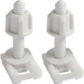 2Pcs White Plastic Toilet Seat Screws and Nuts by Unknown