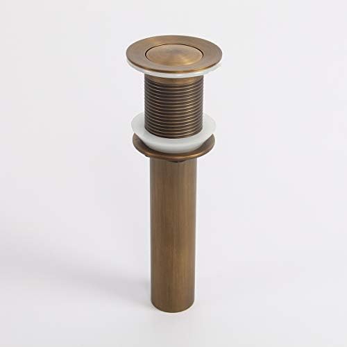 Flybath Sink Drain Without Overflow Small Pop Up Antique Brushed Brass - Image 2