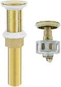 Bathroom Sink Drain, Drain Stopper Gold Stainless Steel Bathroom Sink Without by Rackickyer