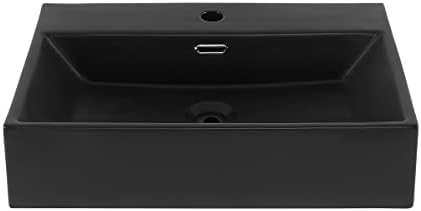 Claire 24” Rectangle Wall-Mount Bathroom Sink in Matte Black by SwissMadison