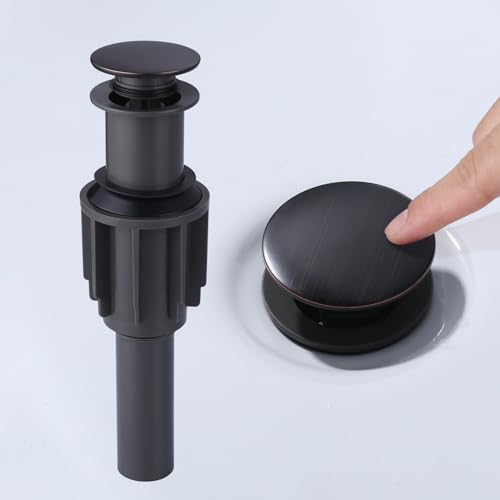 Bathroom Sink Drain Without Overflow, ARCORA Oil Rubbed Bronze Pop Up Drain by ARCORA