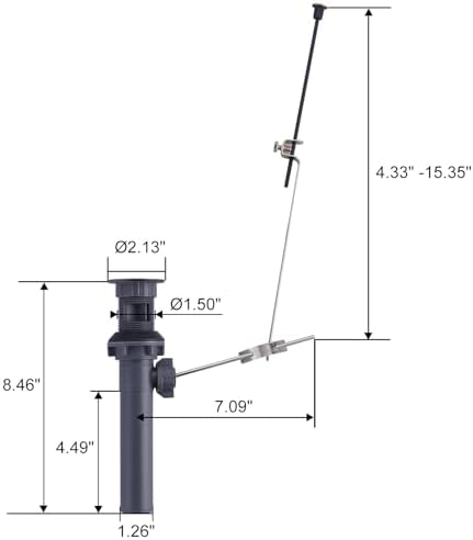 Bathroom Sink Drain with Lift Rod, Oil Rubbed Bronze Sink Drain with Overflow - Image 4