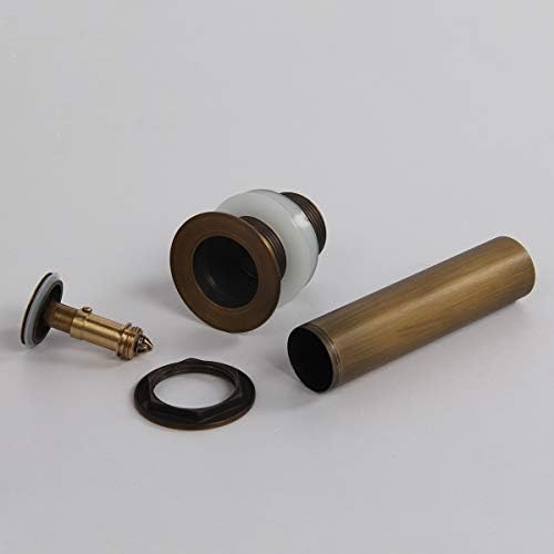 Flybath Sink Drain Without Overflow Small Pop Up Antique Brushed Brass - Image 4