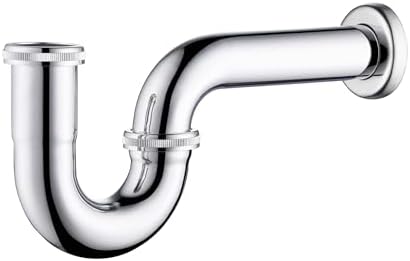 KIBI 1.5" Bottle P-Trap for Bathroom Sink – Decorative Solid Brass Drain Pipe by KIBI