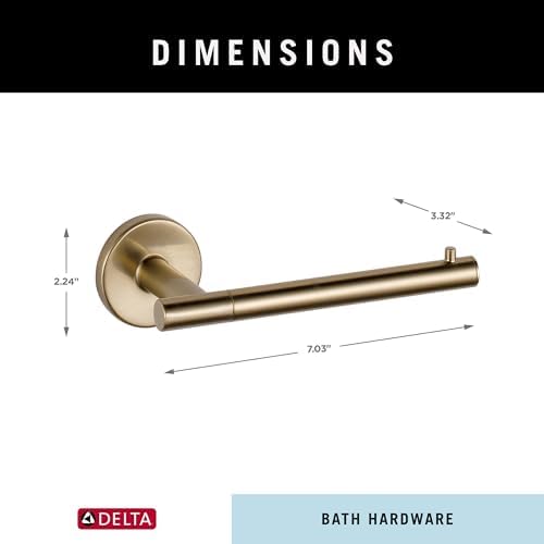 Delta Single Post Toilet Paper Holder | Champagne Bronze | Wall Mount | Trinsic - Image 5