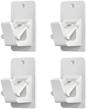 Universal Curtain Rod Holders, No Drill Curtain Rod Brackets, Self Adhesive by EKOTTOK