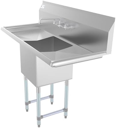 KoolMore 1 Compartment Stainless Steel NSF Commercial Kitchen Prep & Utility - Image 3