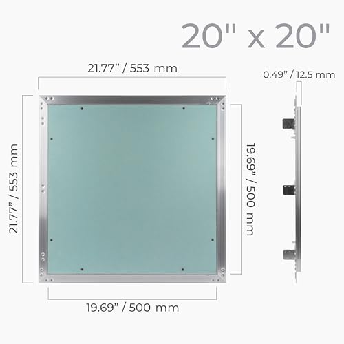 20" x 20" Drywall Access Panel – Waterproof Aluminum Frame Gypsum Hatch – Wall - Image 2