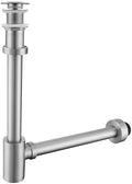 RANDOM Brushed Nickel Brass Bottle P Trap by RANDOM