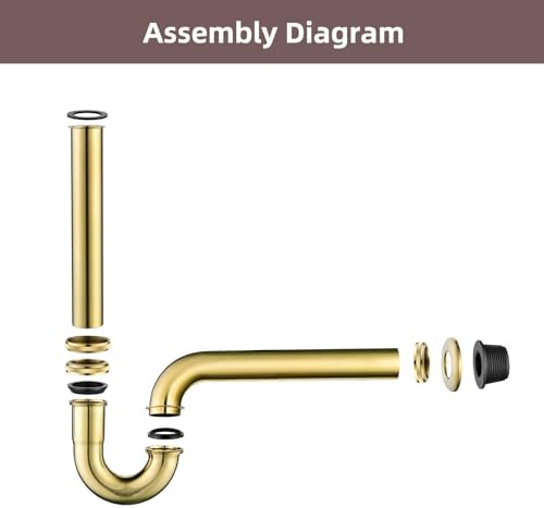 Thickened Brass P Trap: 1 1/4 Bottle P-Trap Bathroom Sink - Image 5