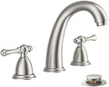 FORIOUS Bathroom Faucet 3 Hole Widespread 8" Sink Faucets Brushed Nickel by FORIOUS