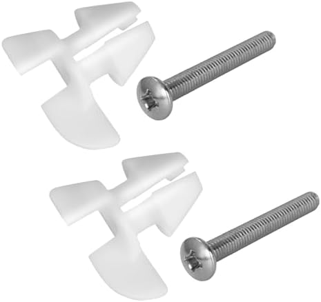 Toilet Seat Hardware Screws and Plastic Nuts Replacement Kit by Azanxo
