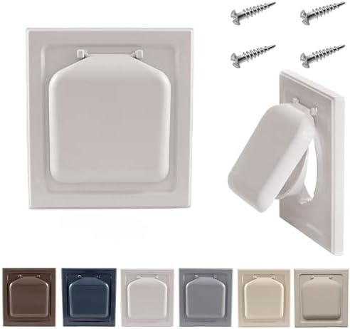 NO-PEST VENT Dual Door Dryer Vent Cover 4 Inch Outdoor, Made in USA, Highest by No-PestVent
